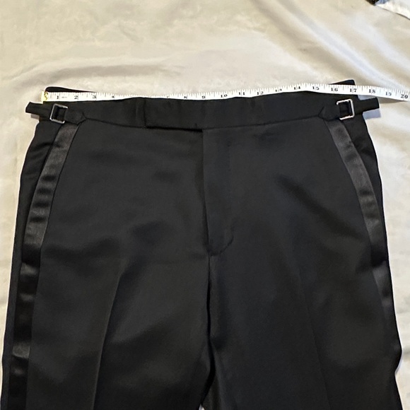 Tom Ford Tuxedo Pants Black Wool Flat Front Formal Sz 34x32 - Picture 6 of 13